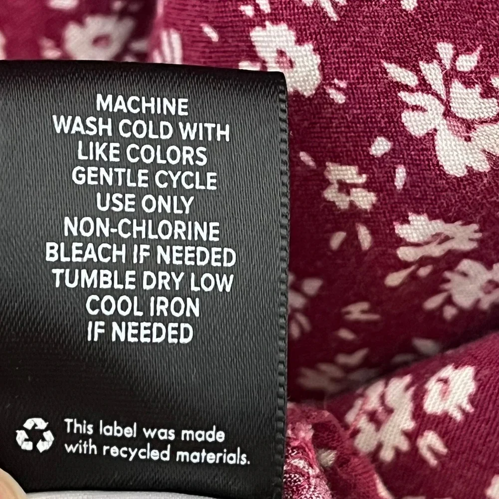 Torrid Burgundy Floral Ditsy Surplice Faux Wrap Mini Dress Pockets Size 1 1X